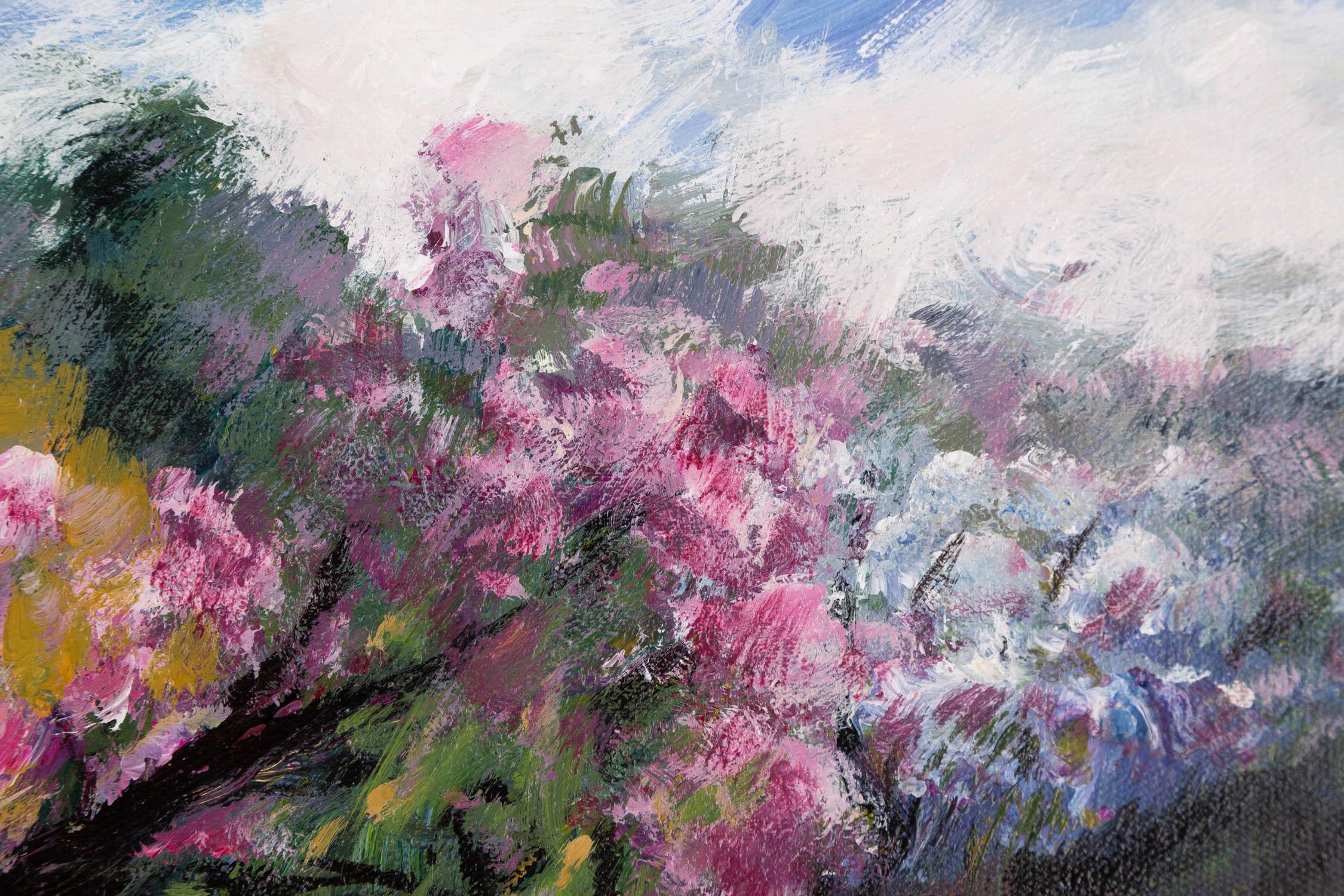 Pingchang Zhang Impressionistisches Original Ölgemälde auf Leinwand „Frühjahrszeit“ von Pingchang im Angebot 2