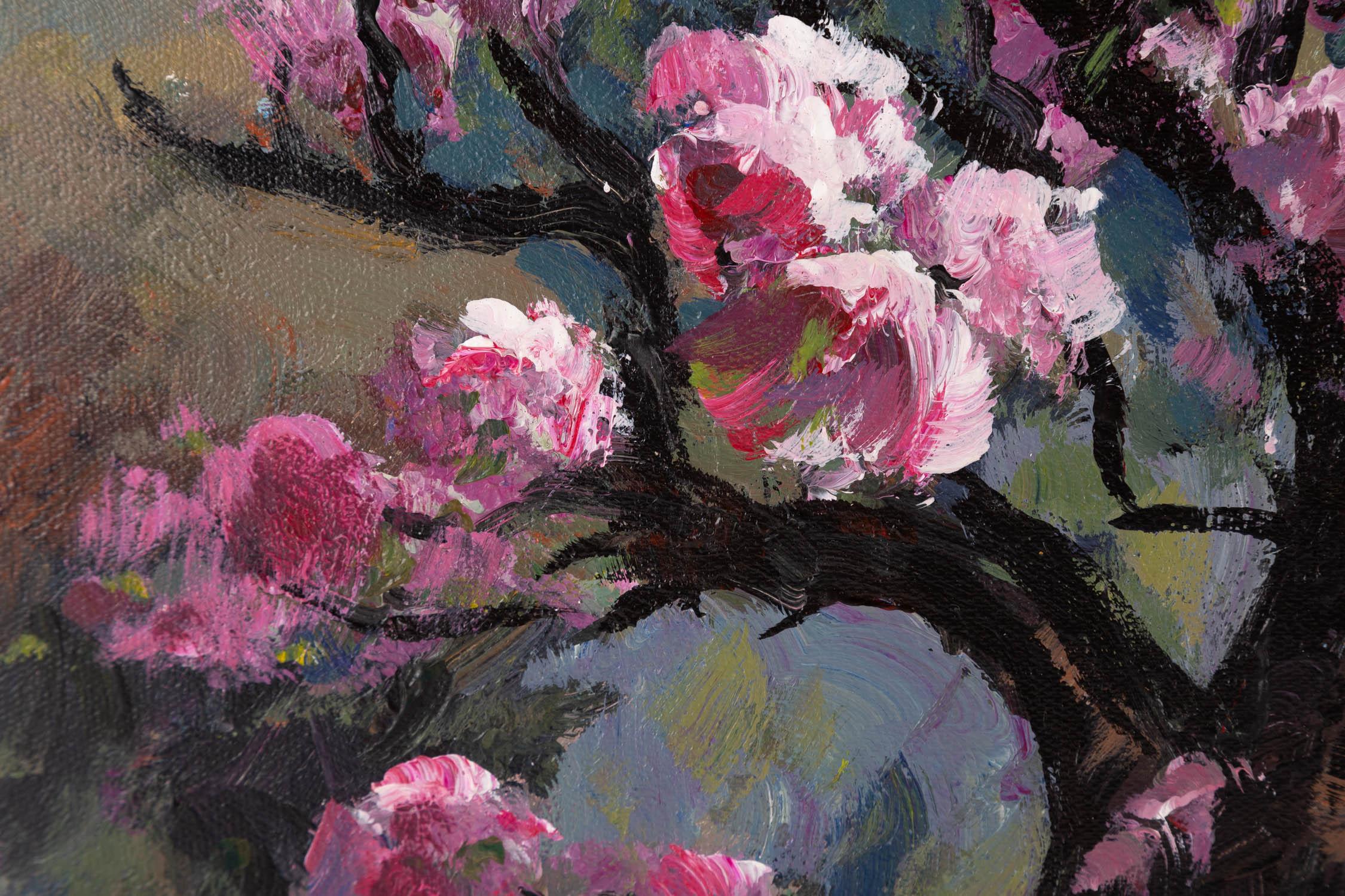 Pingchang Zhang Impressionistisches Original Ölgemälde auf Leinwand „Frühjahrszeit“ von Pingchang im Angebot 4