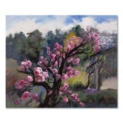 Pingchang Zhang Impressionist Original Oil On Canvas "Spring Time"