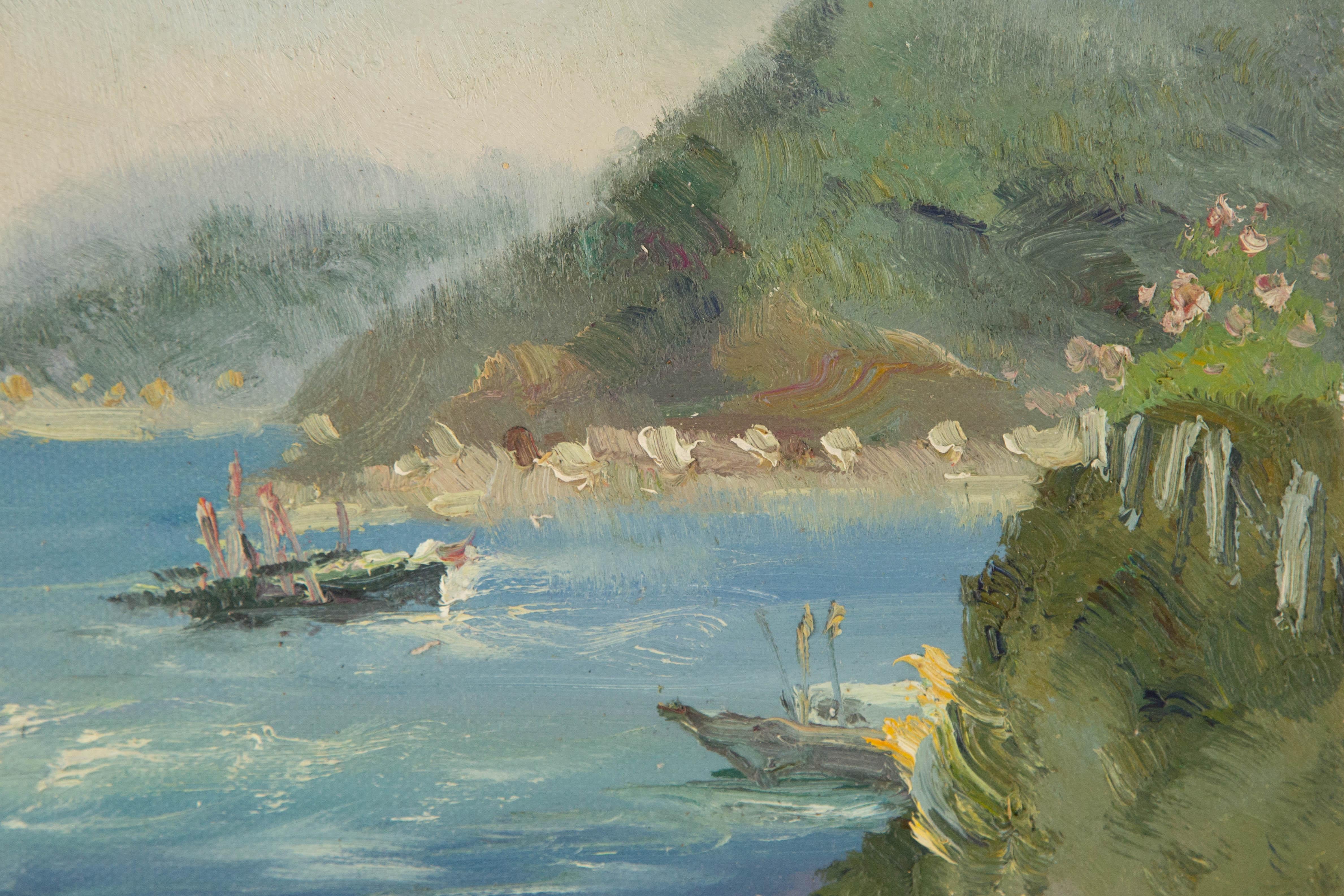 Pingchang Zhang Landschaft Original Öl auf Leinwand 