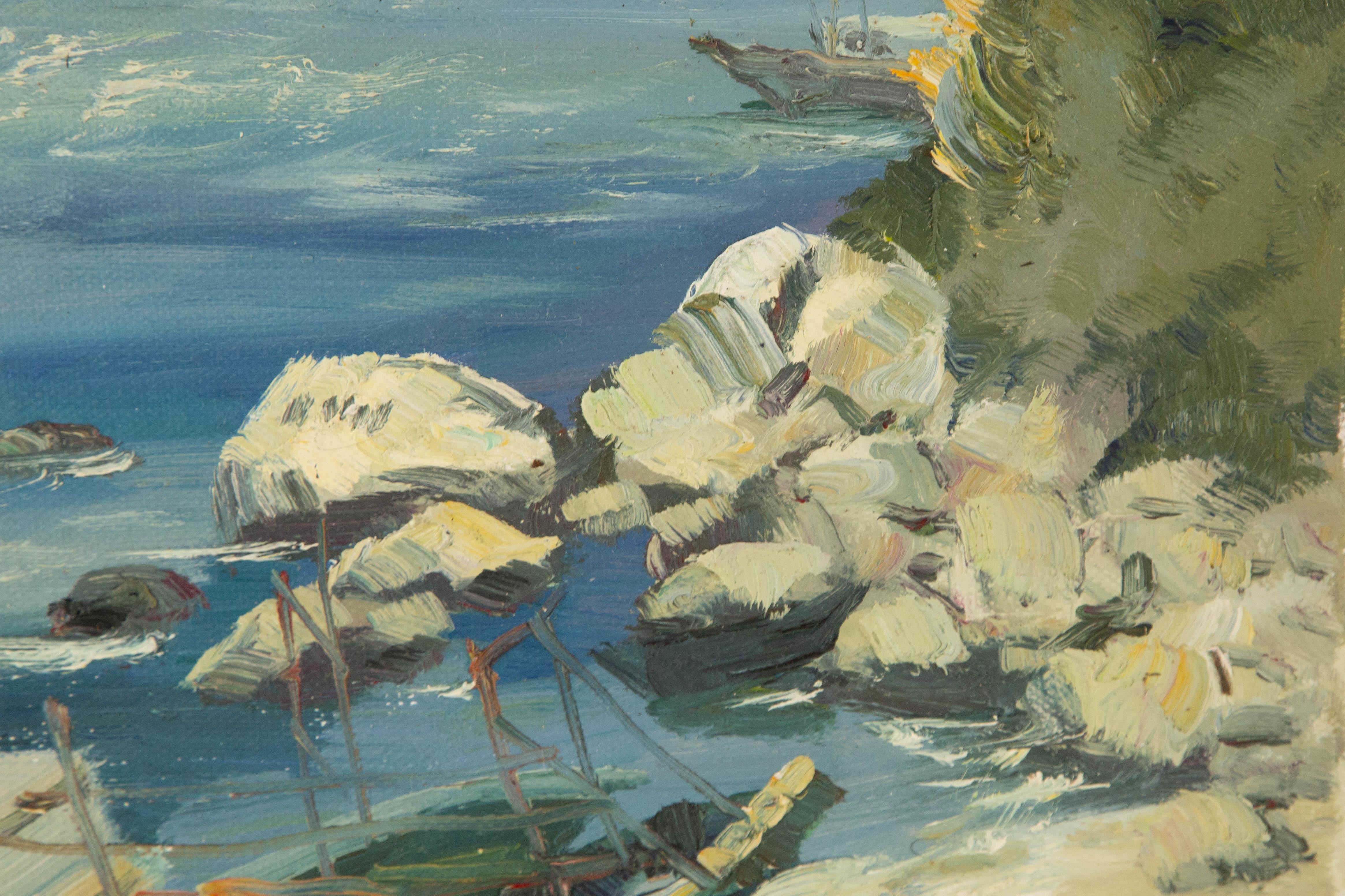 Pingchang Zhang Landschaft Original Öl auf Leinwand 