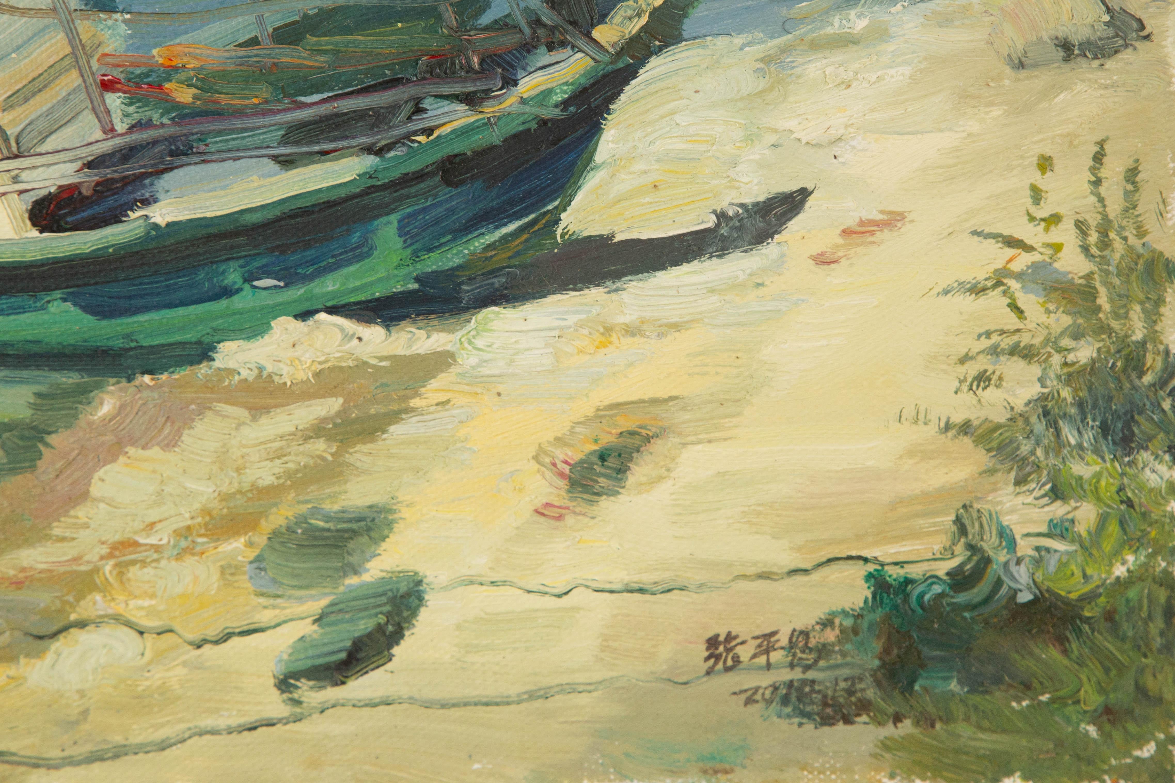 Pingchang Zhang Landschaft Original Öl auf Leinwand 