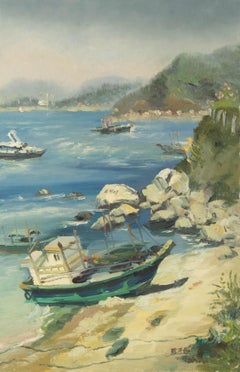 Pingchang Zhang Landschaft Original Öl auf Leinwand "Ankunft"