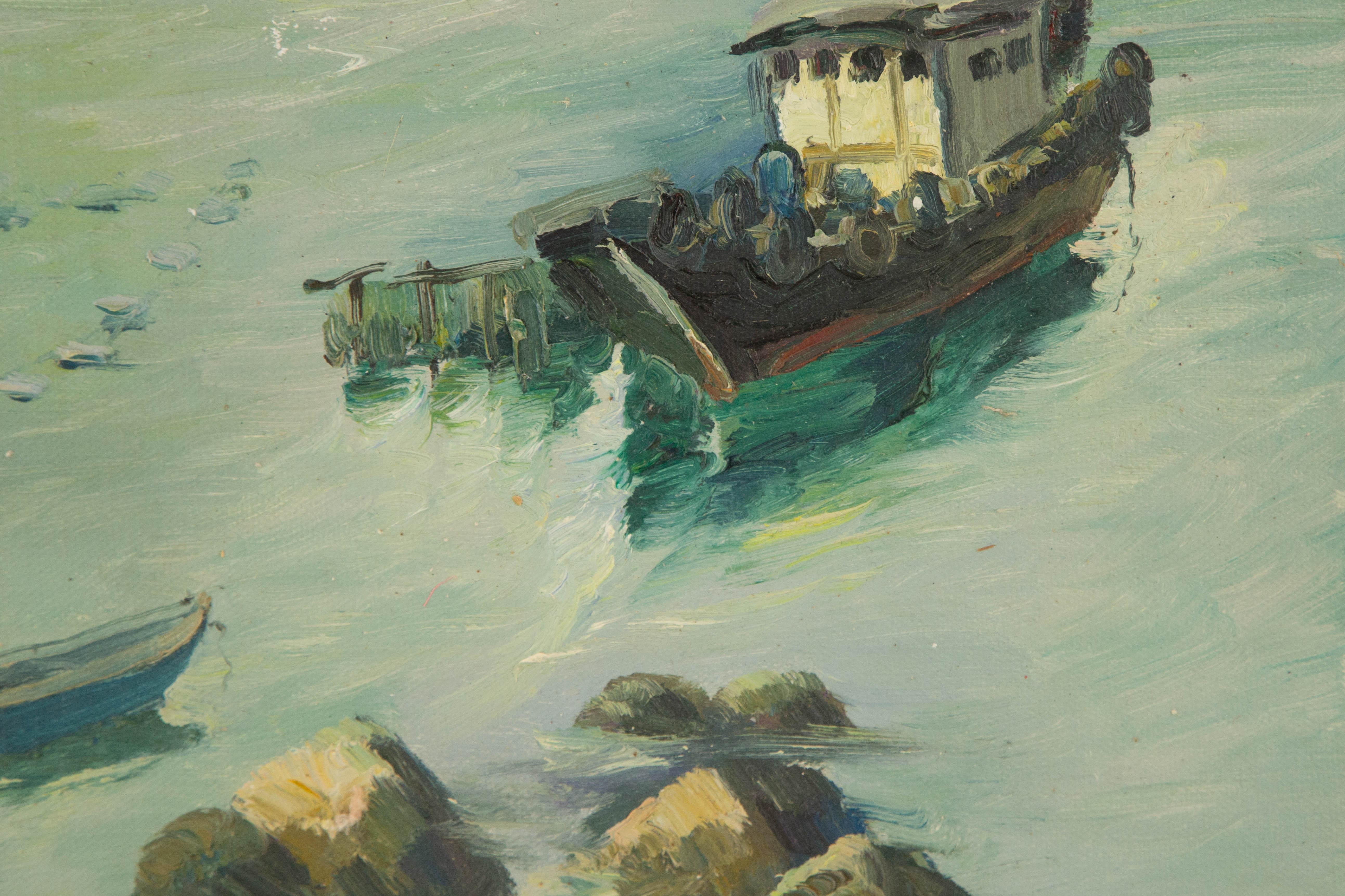 Pingchang Zhang Landscape Original Oil On Canvas 