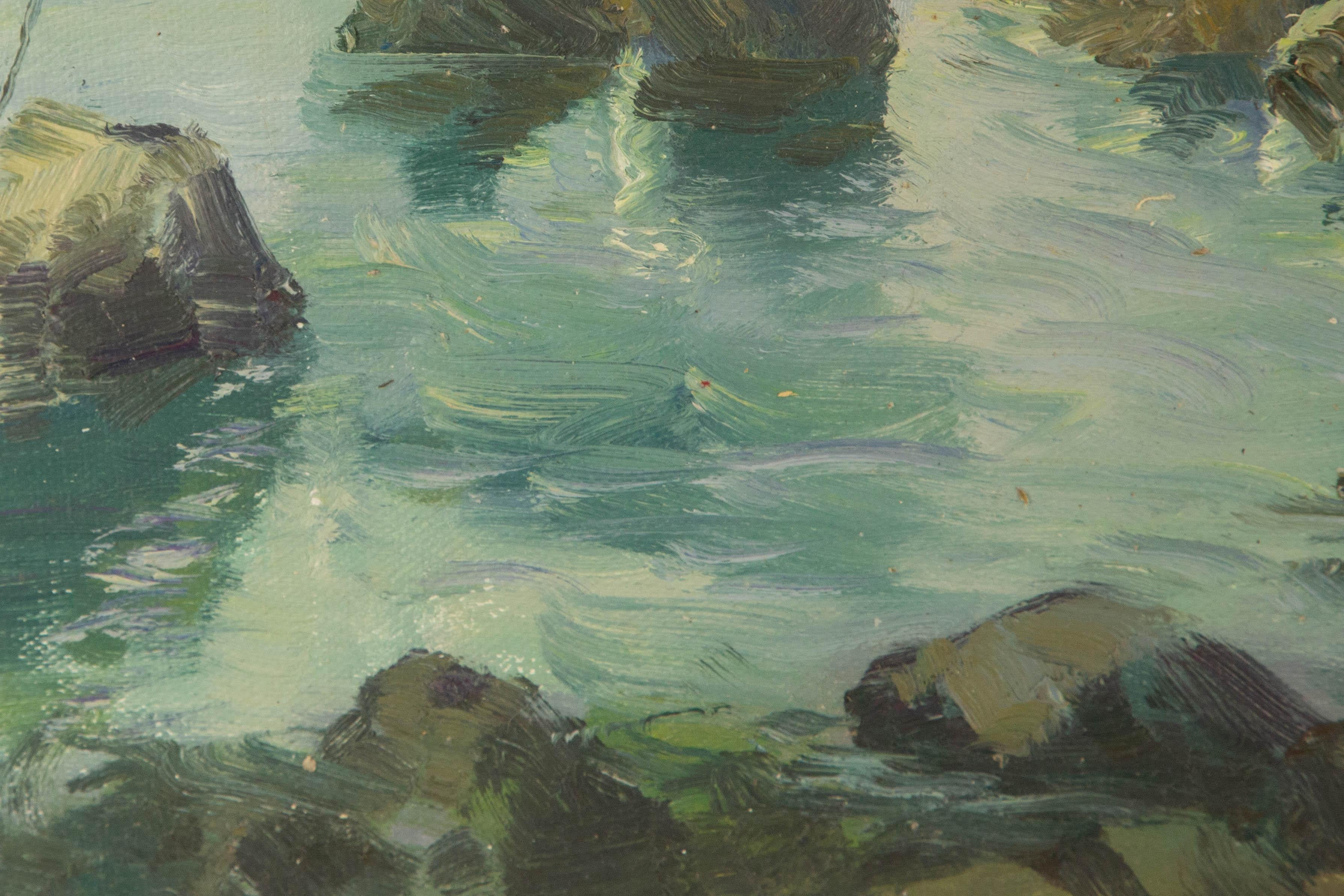 Pingchang Zhang Landscape Original Oil On Canvas 