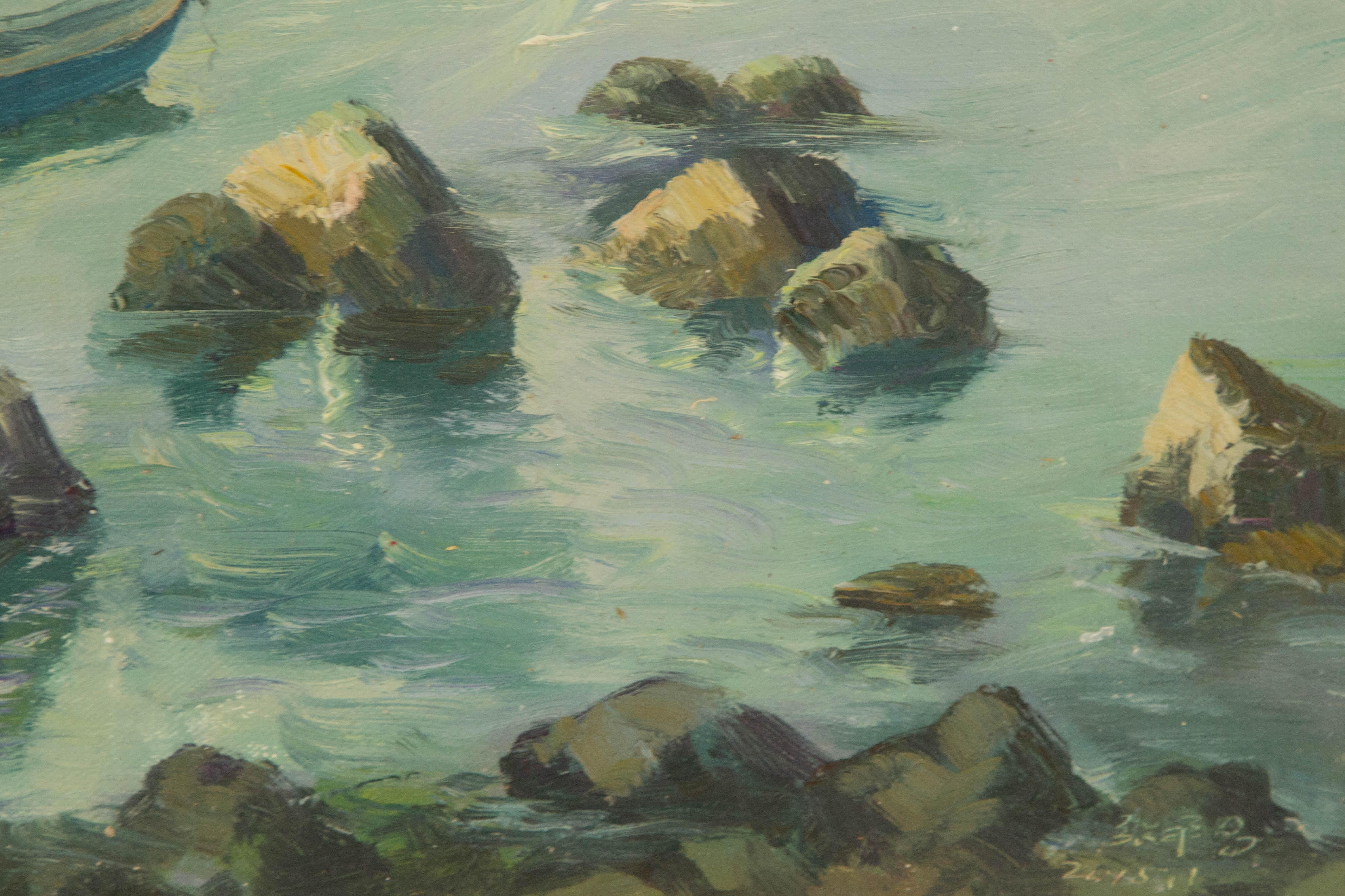 Pingchang Zhang Landscape Original Oil On Canvas 