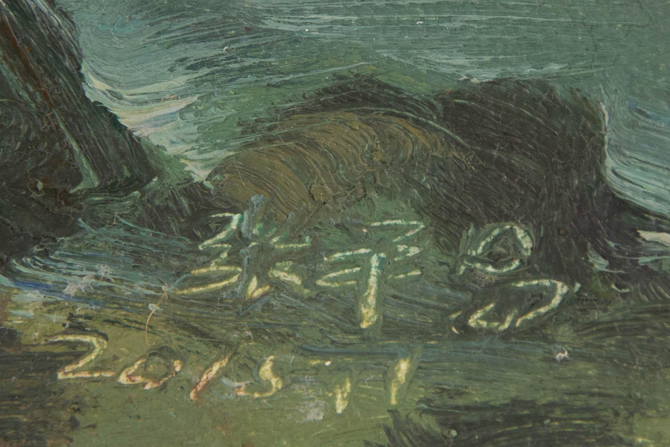 Pingchang Zhang Landscape Original Oil On Canvas 