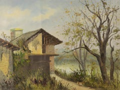 Pingchang Zhang Landscape Original Oil On Canvas "Country Side Series I"