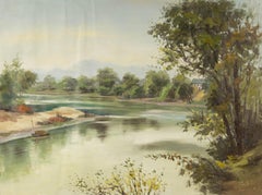 Pingchang Zhang Landscape Original Oil On Canvas "Country Side Series IV"