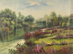 Pingchang Zhang Landscape Original Oil On Canvas "Country Side Series VI"