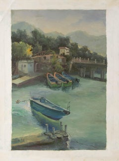 Pingchang Zhang Landscape Original Oil On Canvas "Destination"