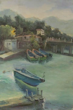 Pingchang Zhang Landscape Original Oil On Canvas "Destination"