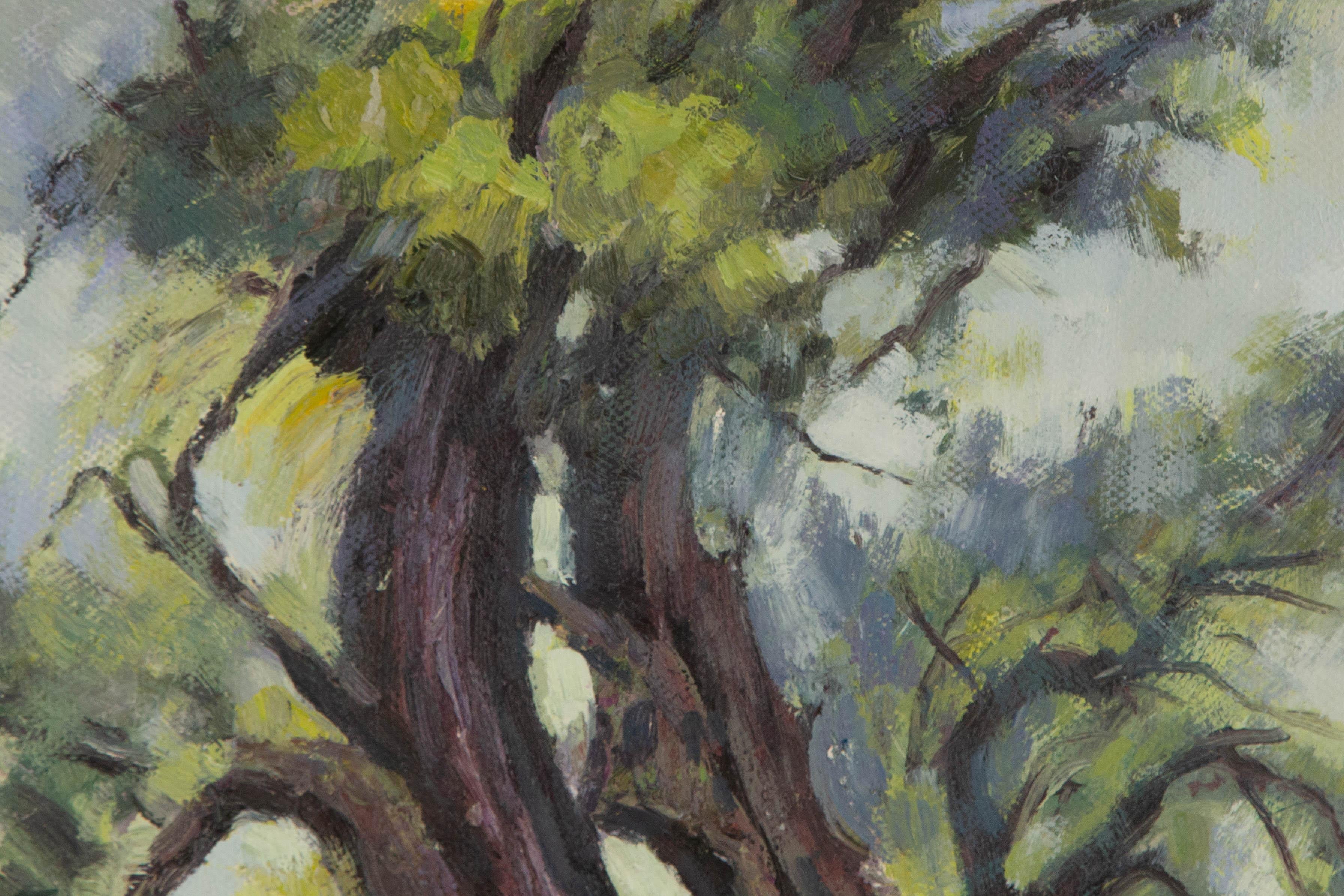 Pingchang Zhang Landscape Original Oil On Canvas 