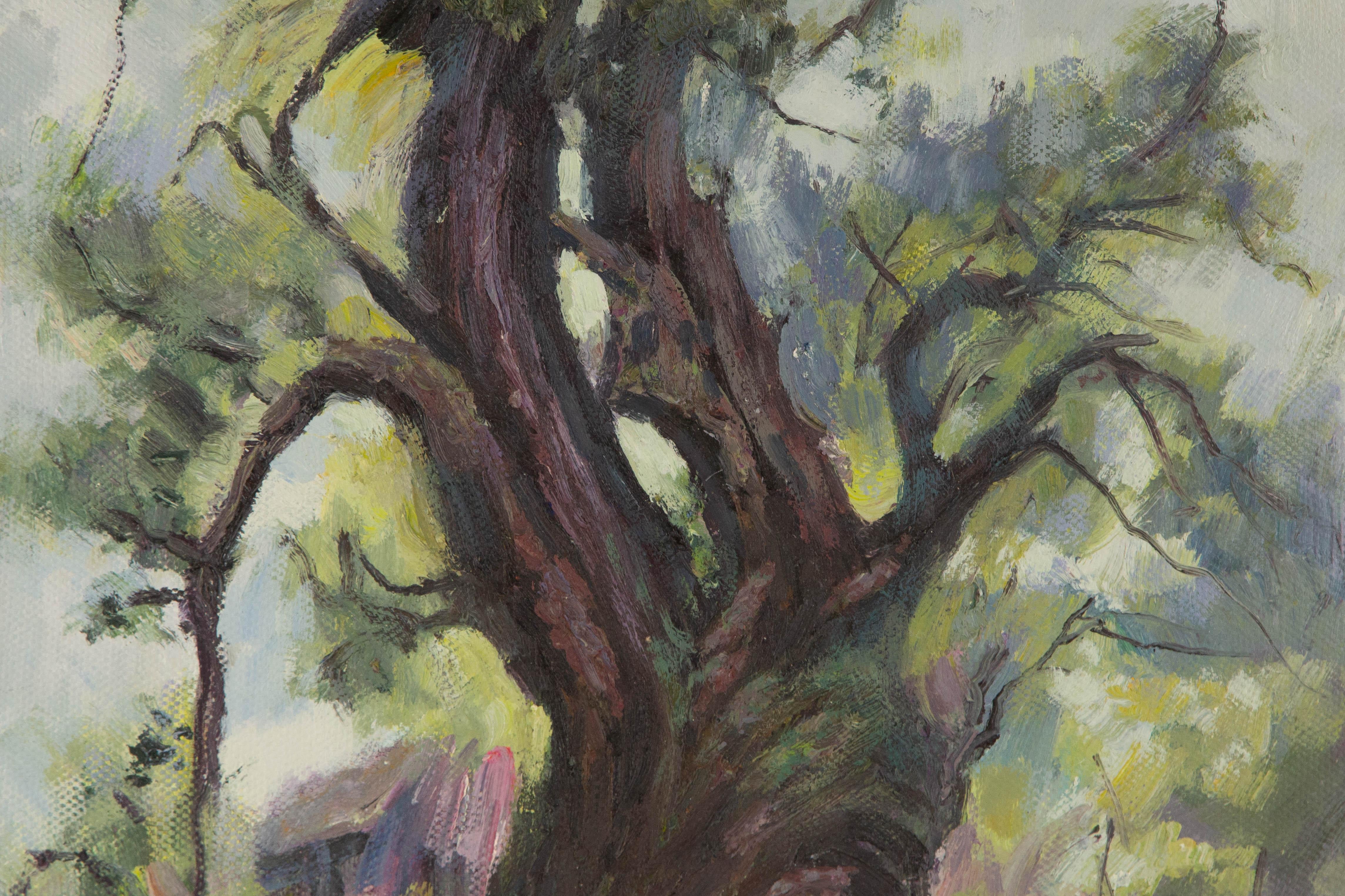 Pingchang Zhang Landscape Original Oil On Canvas 