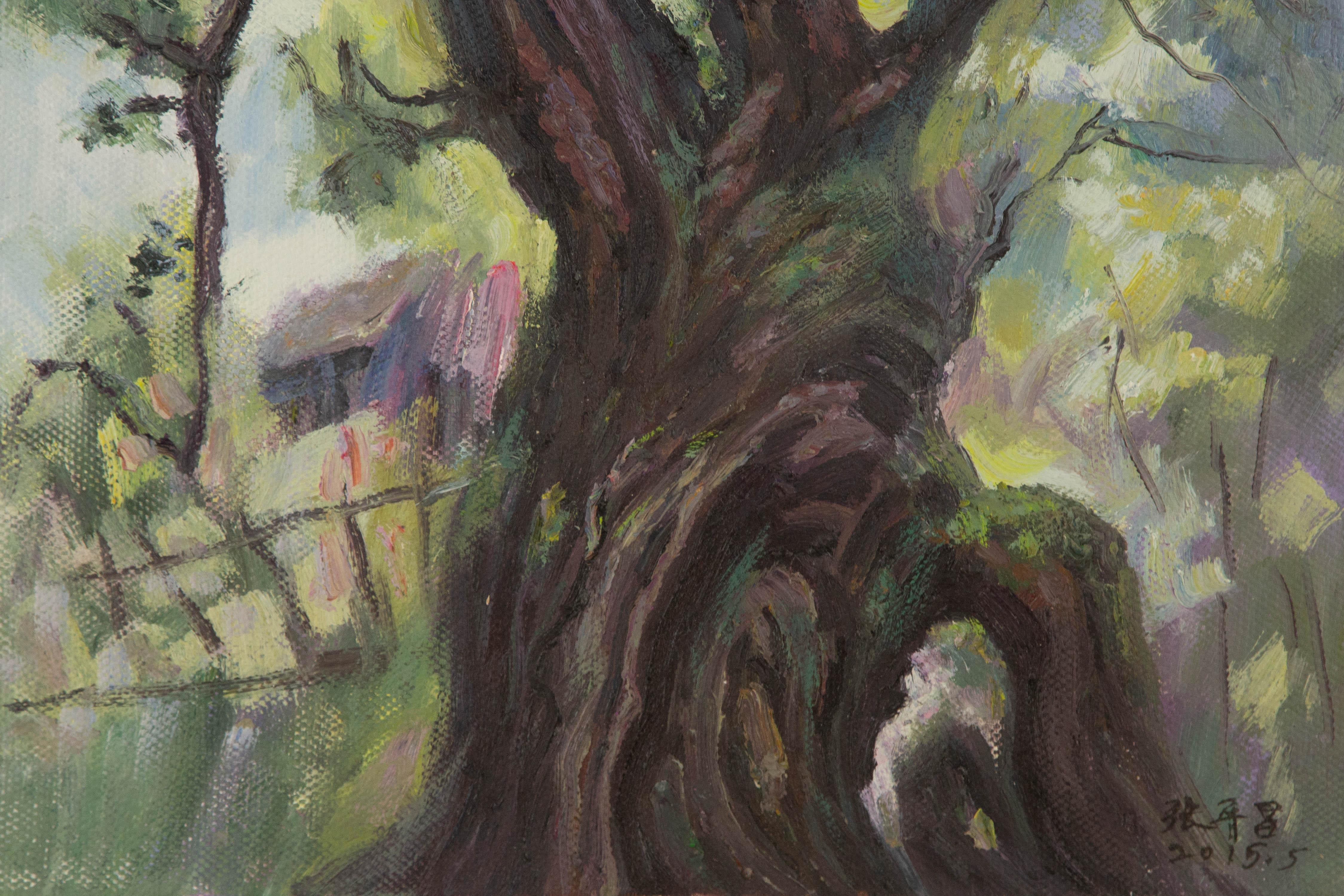 Pingchang Zhang Landscape Original Oil On Canvas 