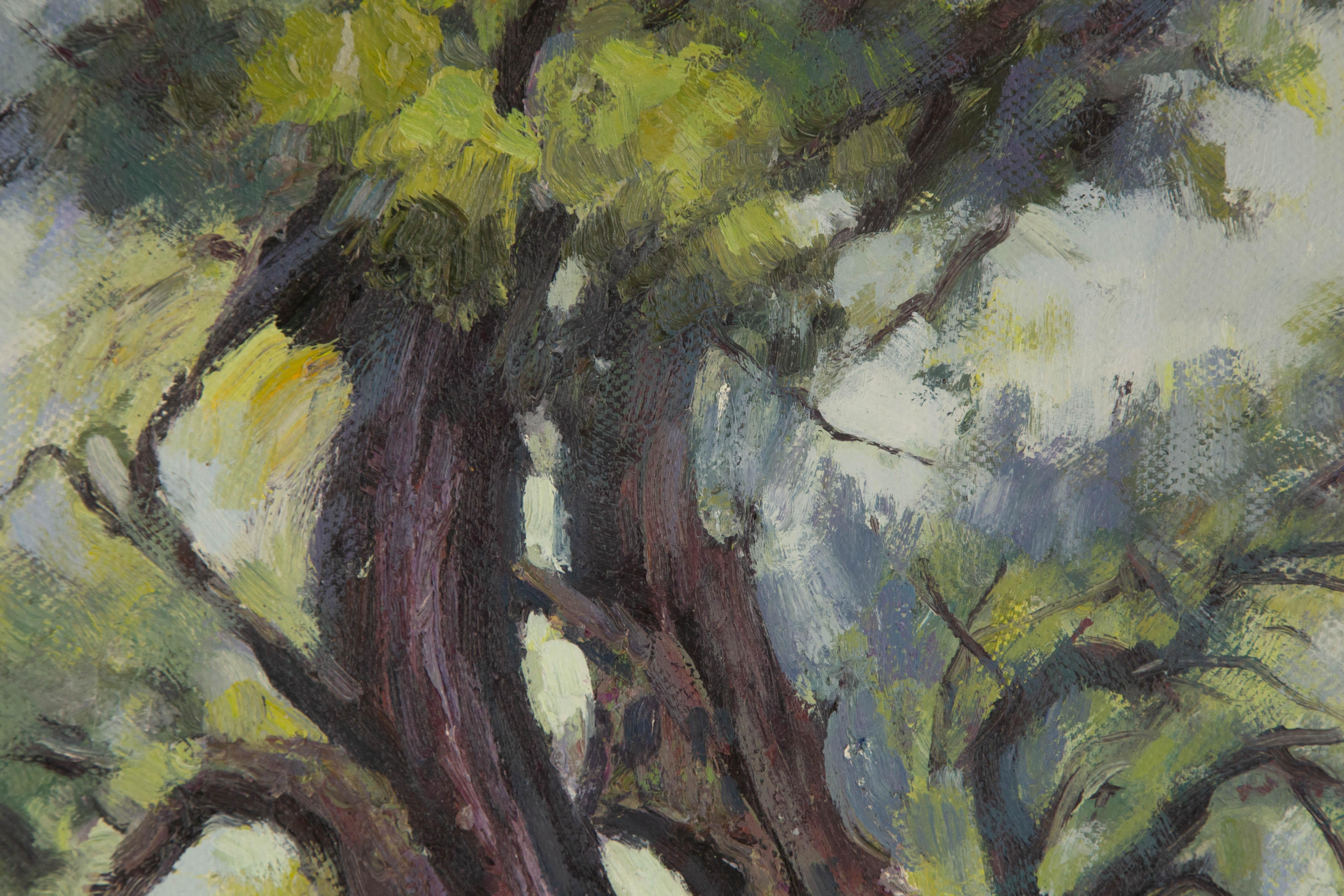 Pingchang Zhang Landscape Original Oil On Canvas 