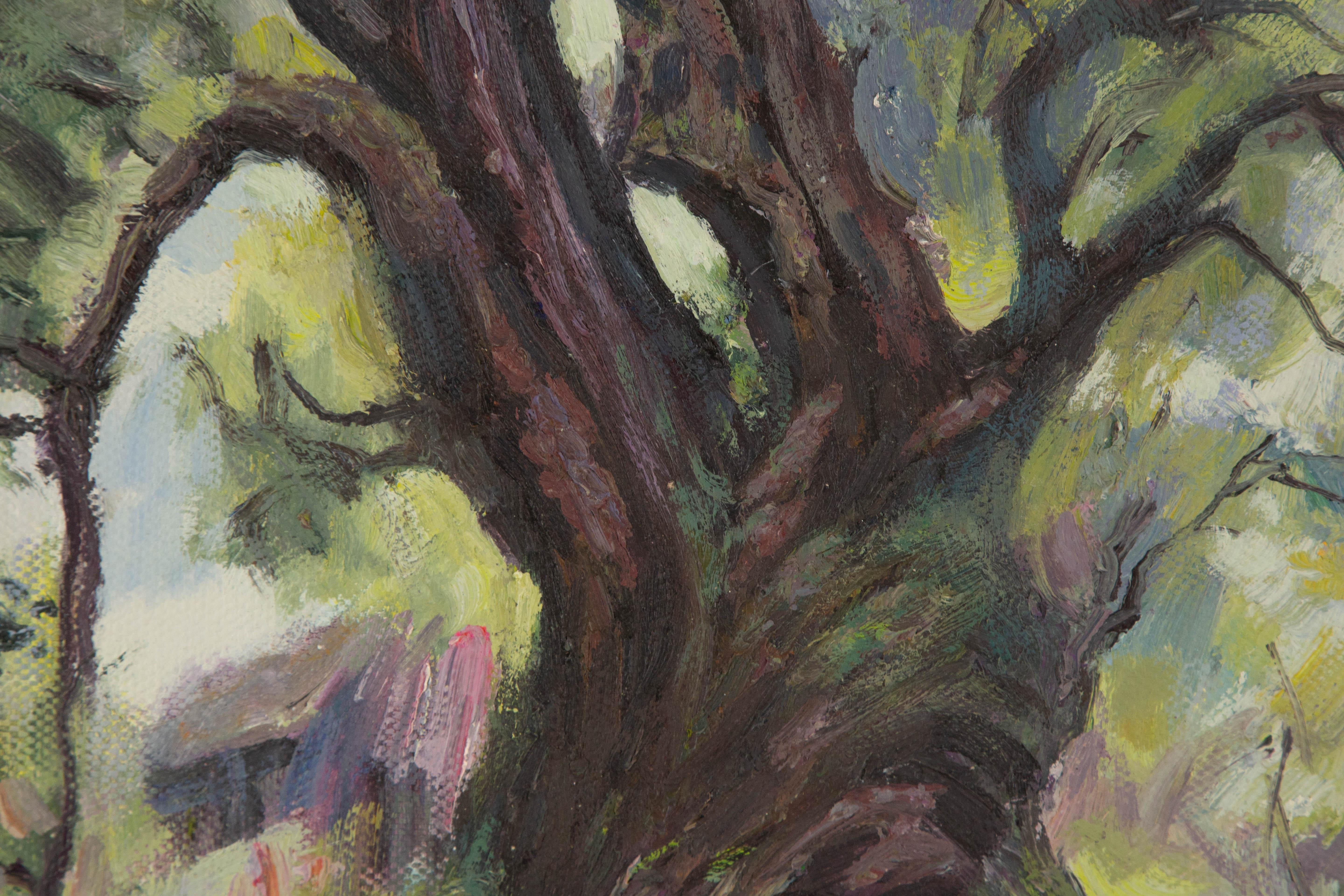 Pingchang Zhang Landscape Original Oil On Canvas 