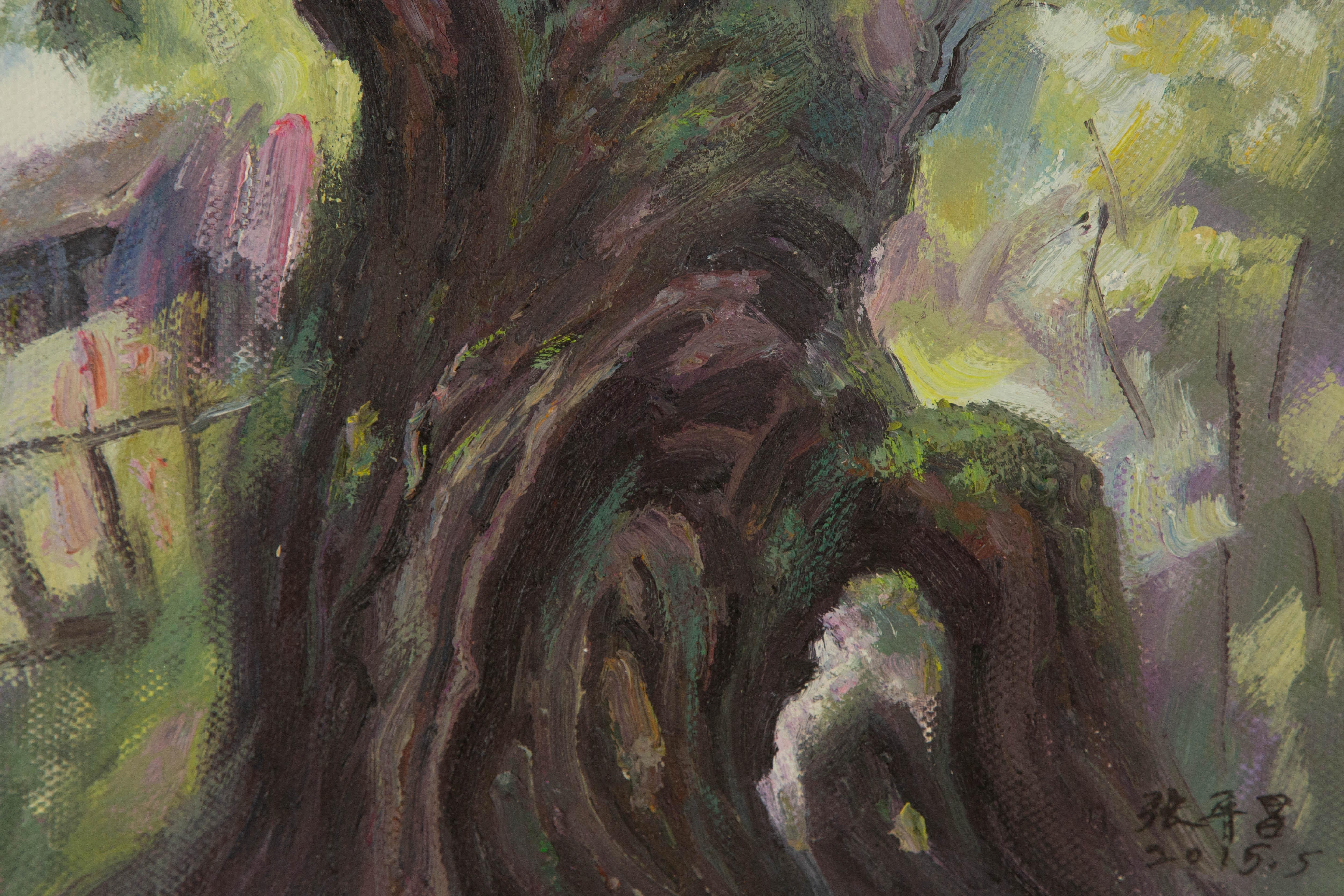 Pingchang Zhang Landscape Original Oil On Canvas 