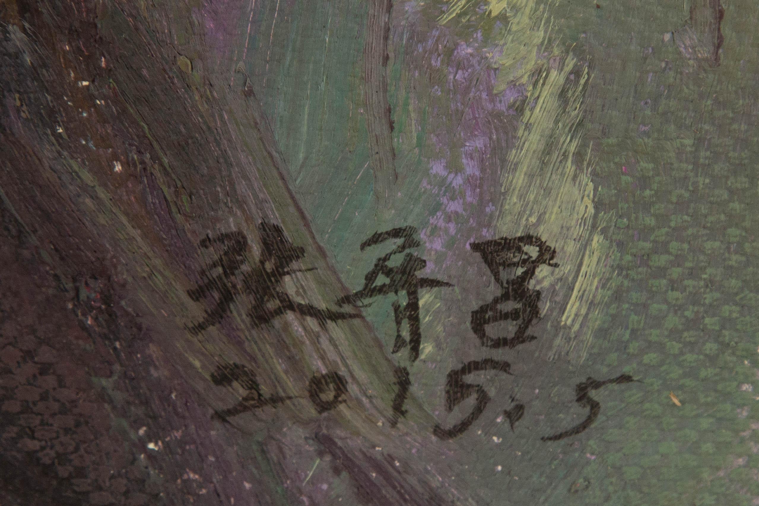 Pingchang Zhang Landscape Original Oil On Canvas 