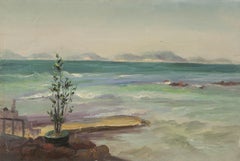 Pingchang Zhang Wasserlandschaft Original Öl auf Leinwand "Strand"