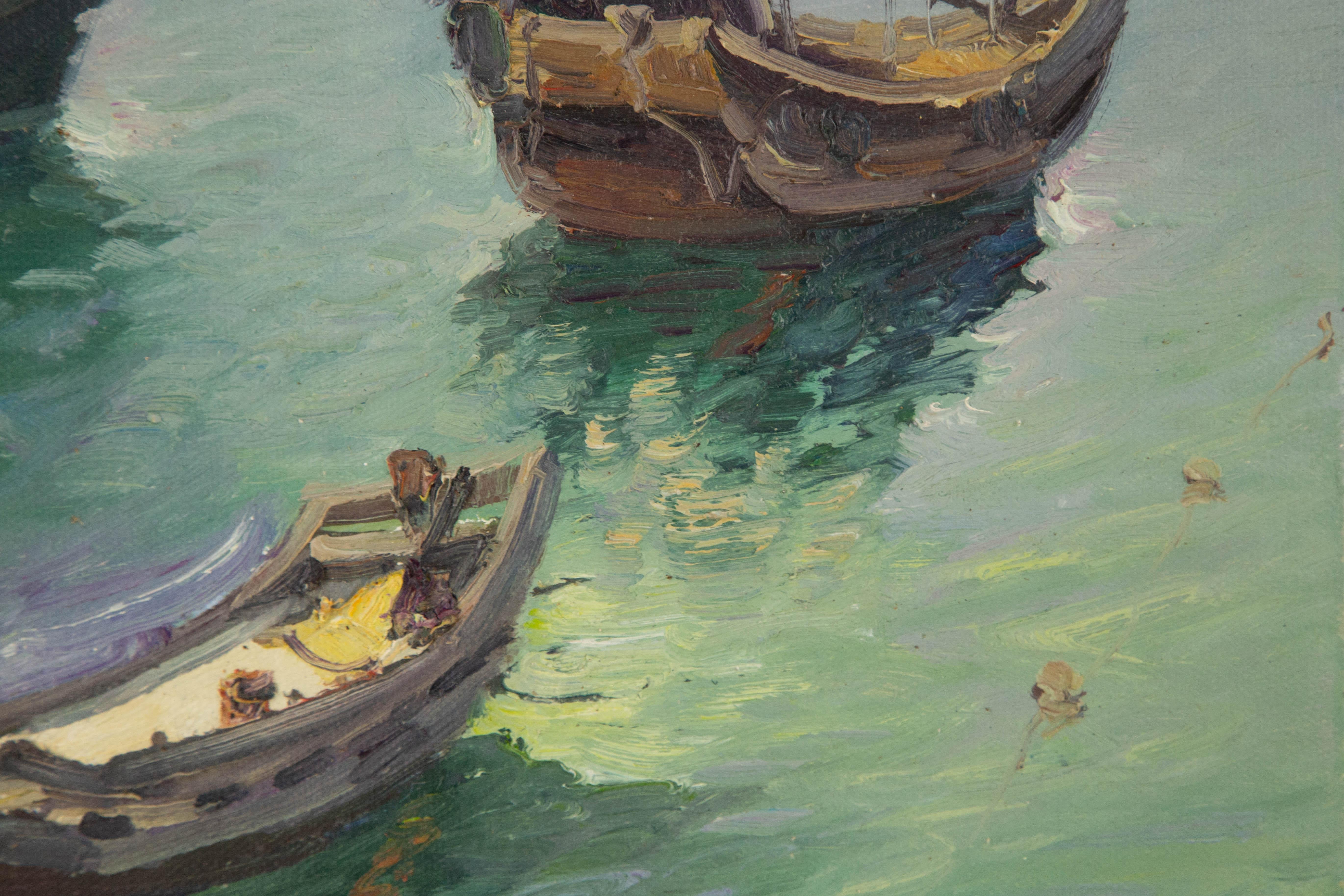 Pingchang Zhang Wasserlandschaft Original Öl auf Leinwand 