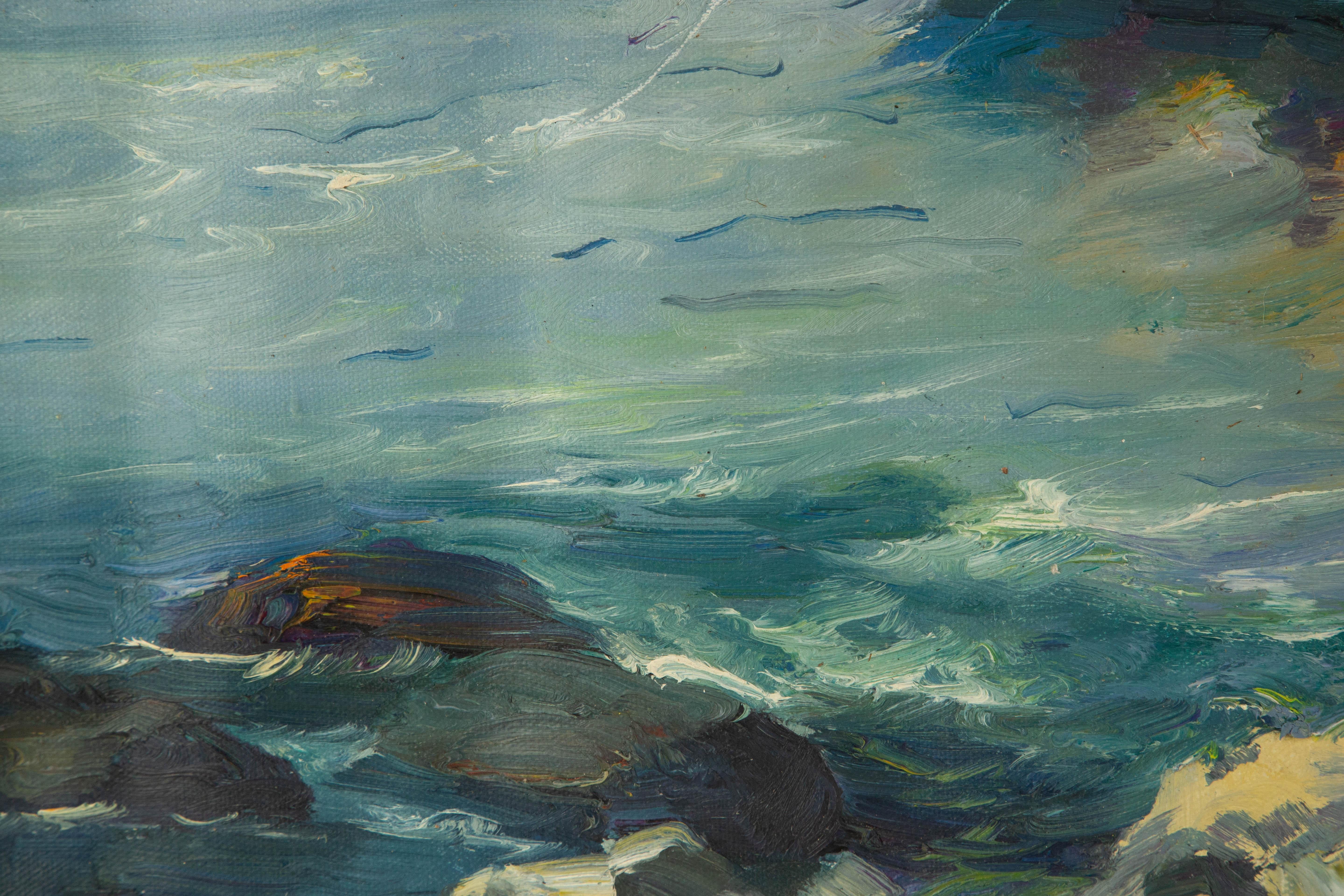 Pingchang Zhang Wasserlandschaft Original Öl auf Leinwand 