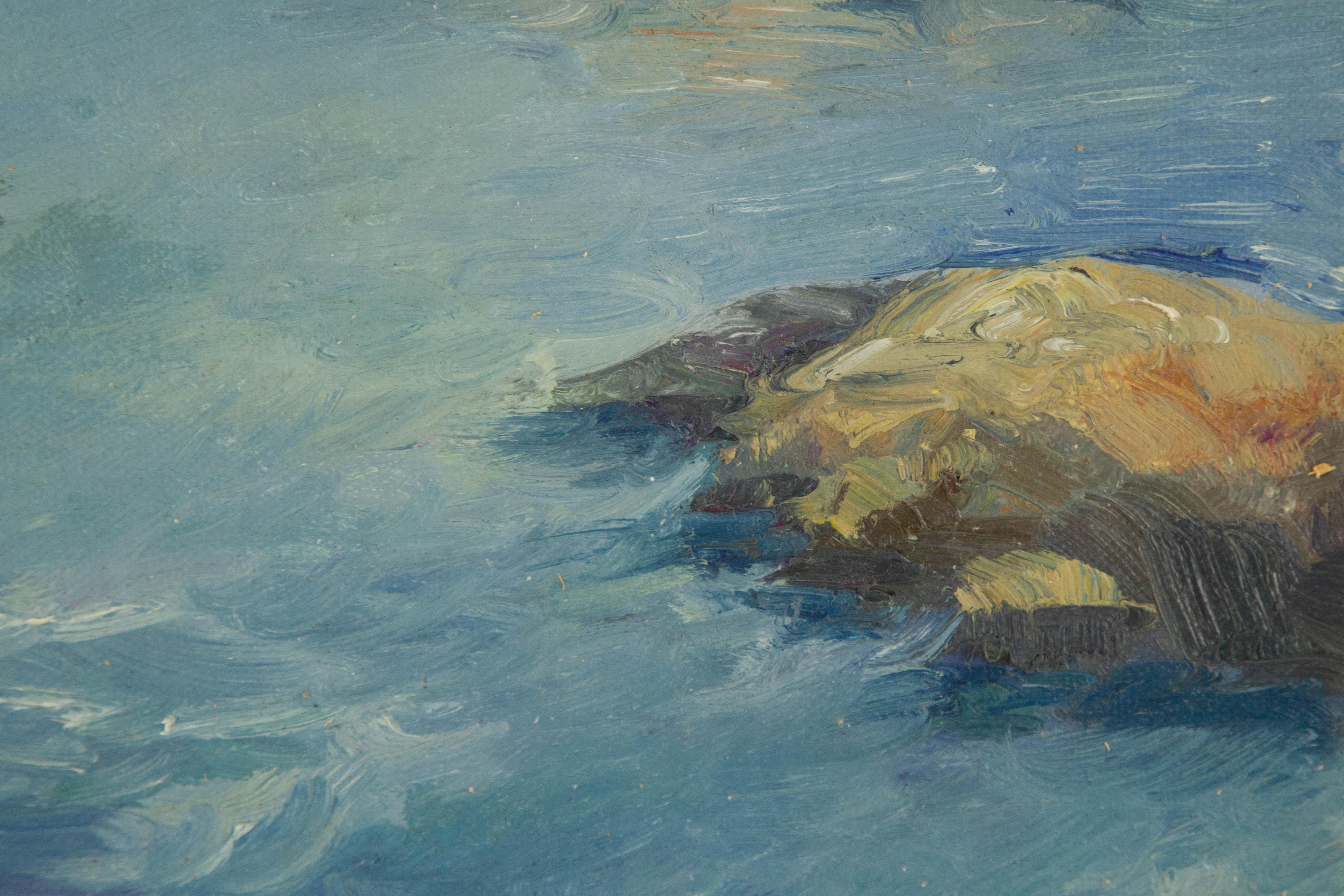 Pingchang Zhang Wasserlandschaft Original Öl auf Leinwand 