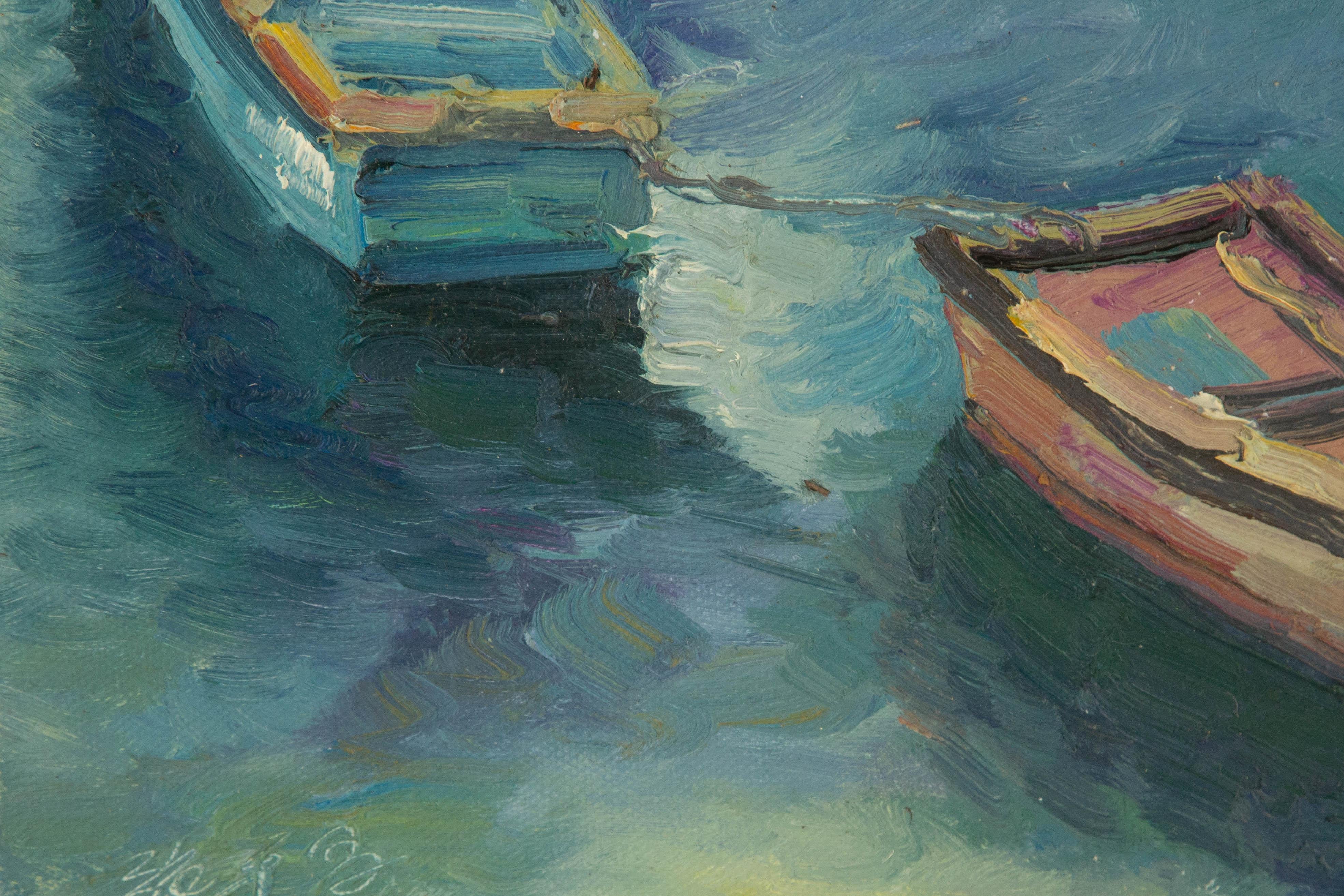 Pingchang Zhang Wasserlandschaft Original Öl auf Leinwand 