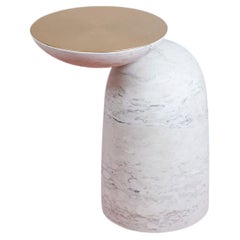 Pingu X Marble & Brass Table, Contemporary Design, Made in Italy