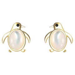 Pinguin 14k Gold Ohrstecker