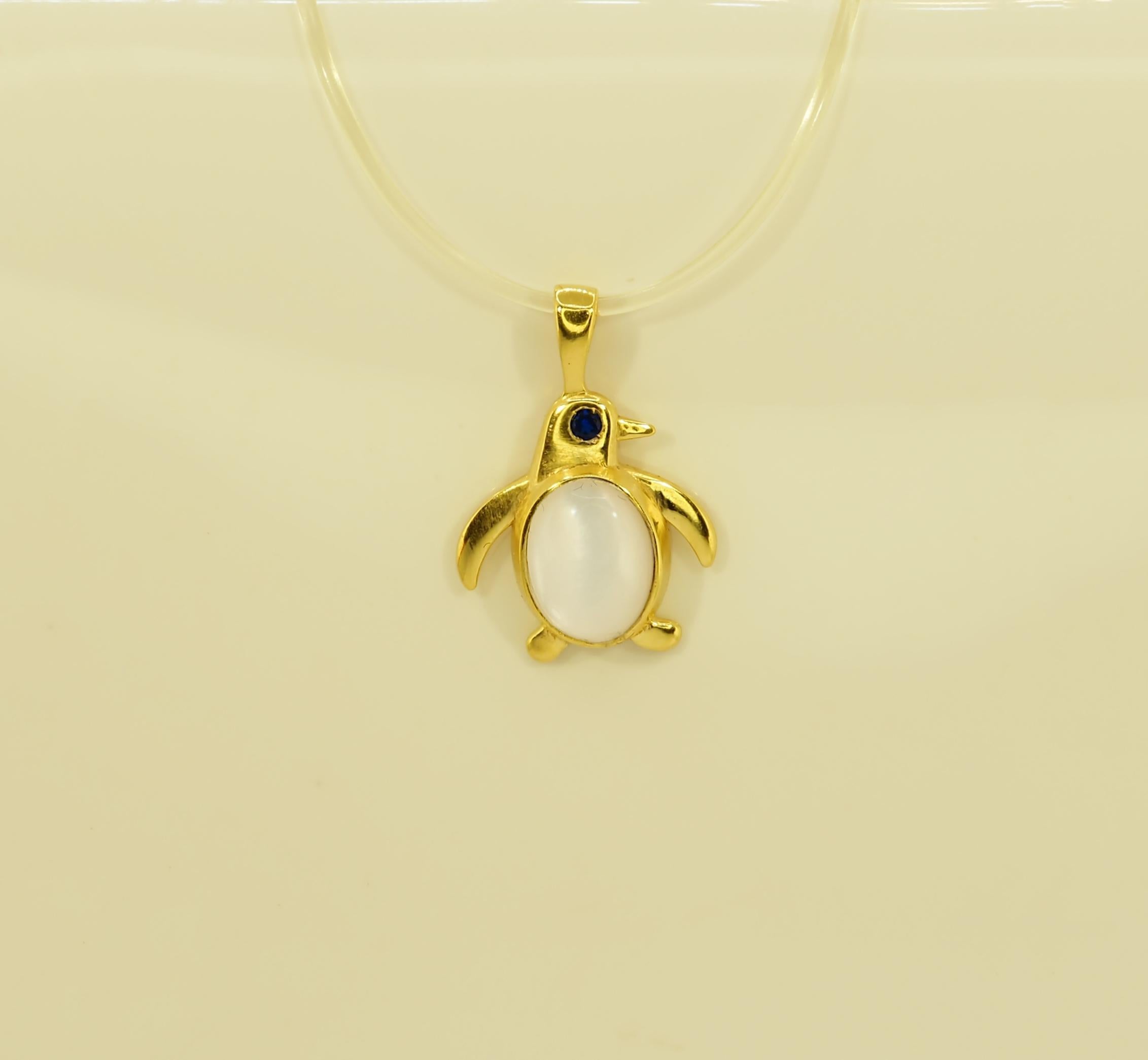 Ciondolo Pinguino in oro 14k In condizioni Nuovo in vendita a Istanbul, TR