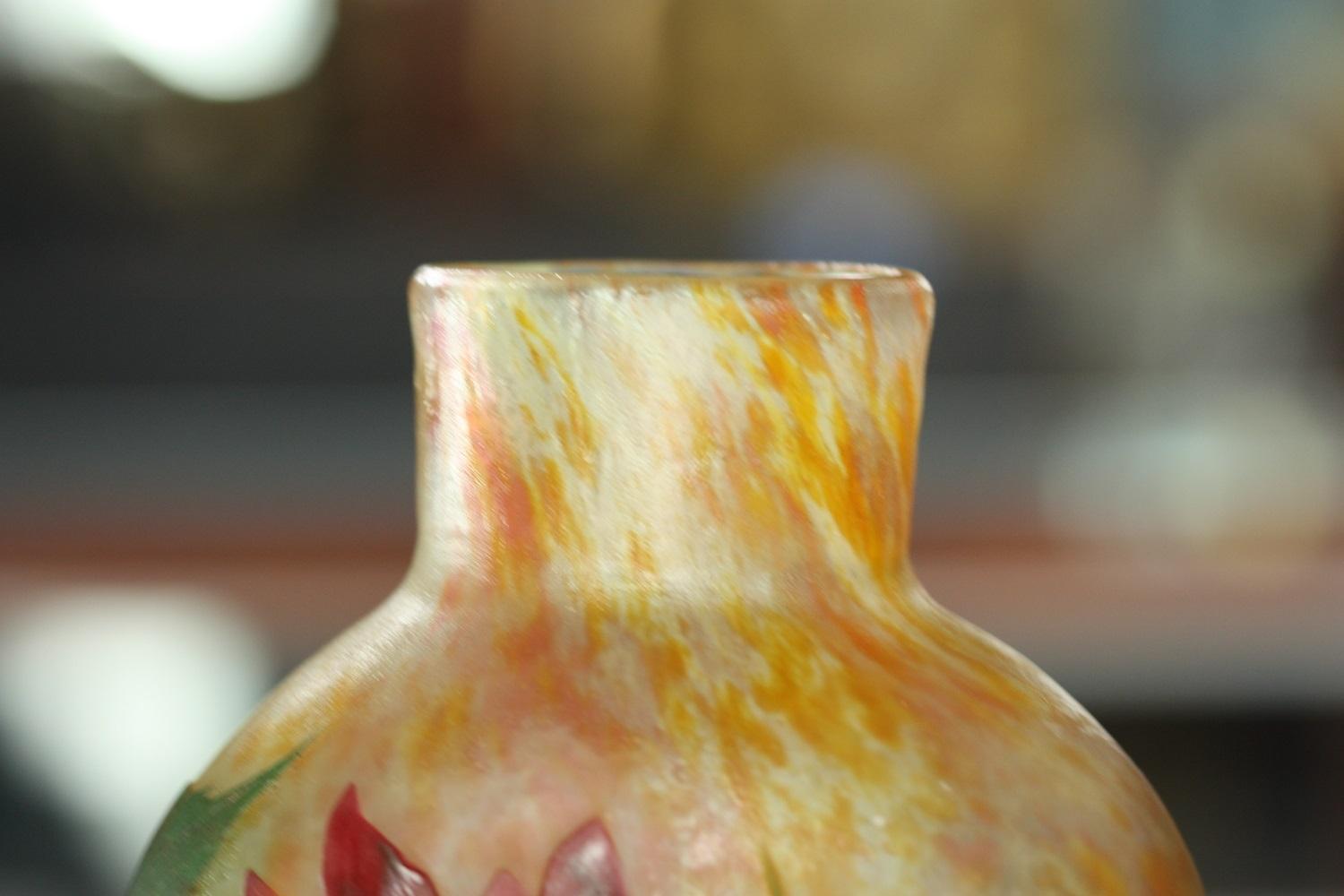 daum nancy cameo glass vase