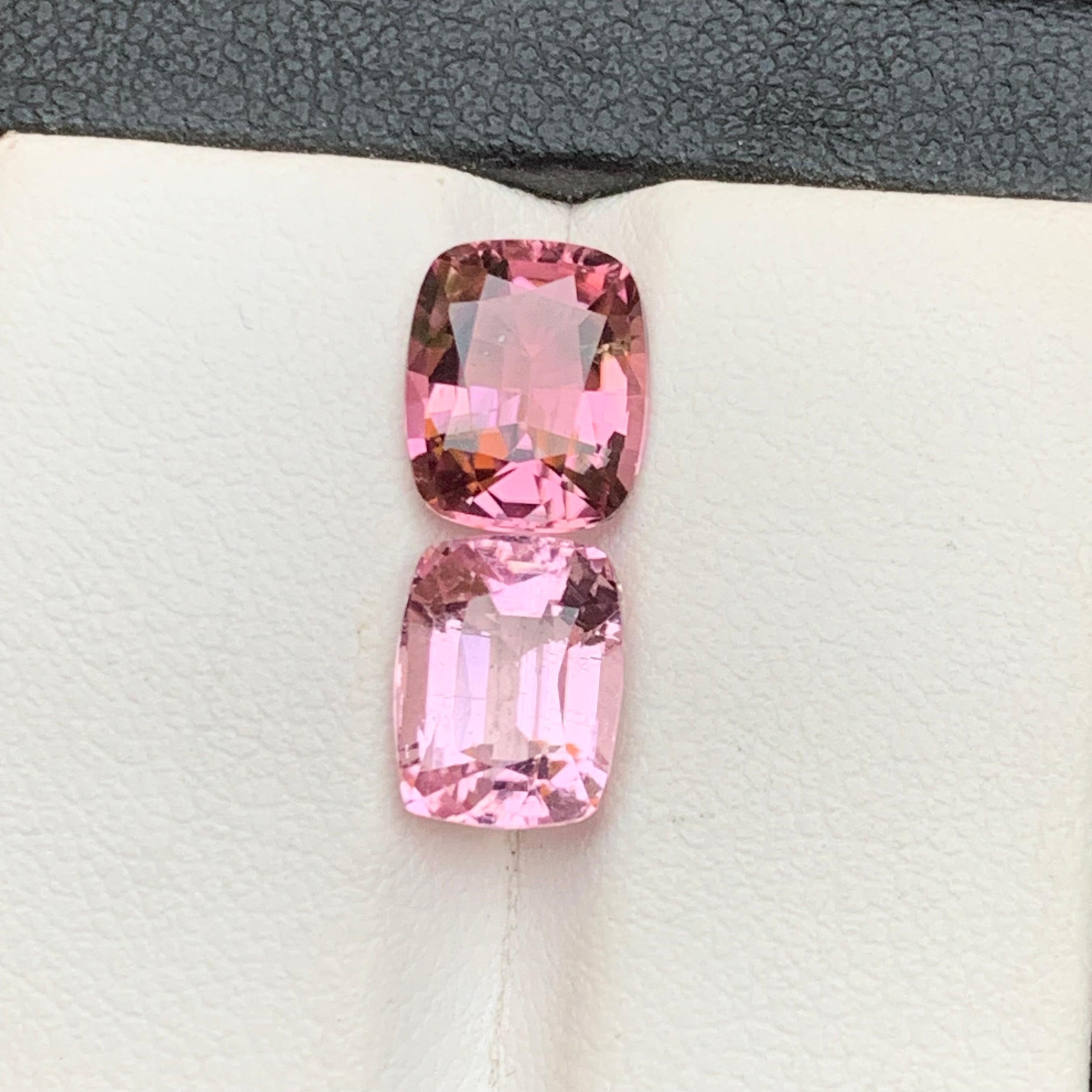 Pink and a Baby Pink Natural Tourmaline Loose Gemstones for Ring, Bracelet, Necklace Pendant, or any other Jewelry Setting-Cushion Cut from Kunar Afghanistan!!

💎 GEMSTONE TYPE: Tourmaline
⚖️ WEIGHT:  5.00 Carats
🪚 SHAPE & CUT: Cushion Cut
📏 SIZE