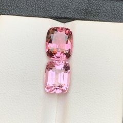 Pink & a Baby Pink Natural Tourmaline Loose Gemstones 5 Ct Cushion Cut-Jewelry