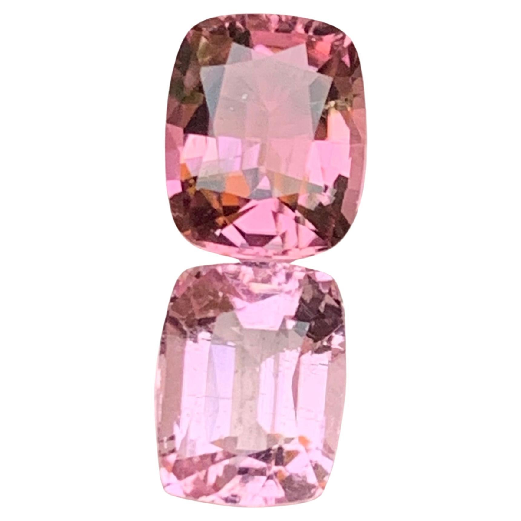 Pink & a Baby Pink Natural Tourmaline Loose Gemstones 5 Ct Cushion Cut-Jewelry