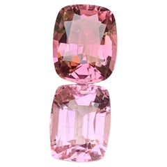Pink & a Baby Pink Natural Tourmaline Loose Gemstones 5 Ct Cushion Cut-Jewelry
