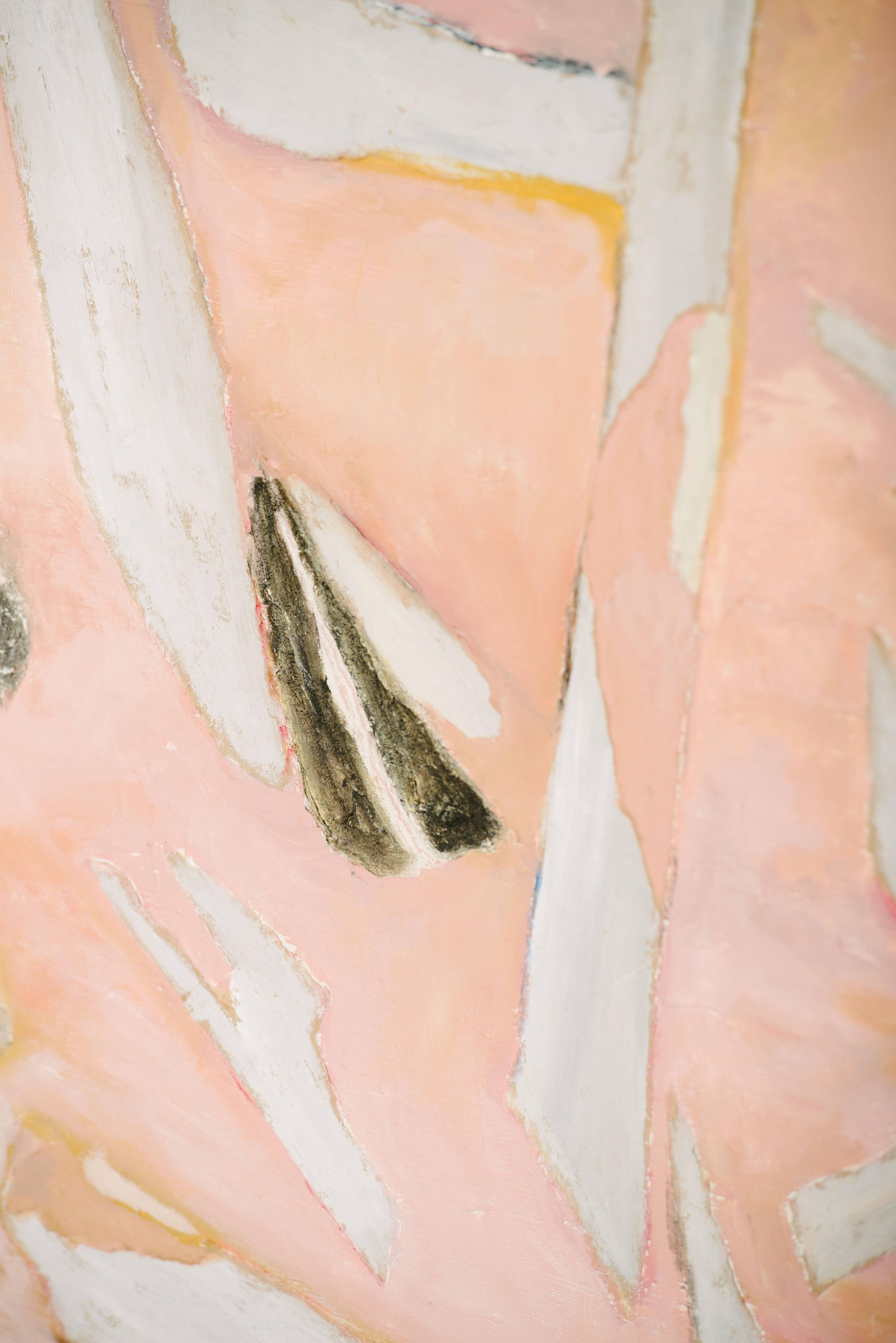 Organic Modern Pink Abstract Paintings by Deborah Gottlieb For Sale