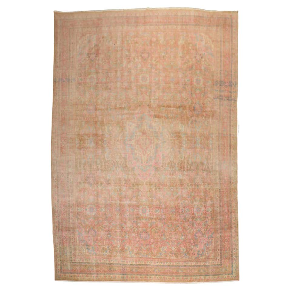 Antique Persian Lilihan Rug with Baroque Renaissance Style, Pink ...