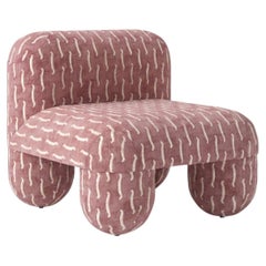 Poltrona decorativa rosa in velluto jacquard — HELLO by NOOM