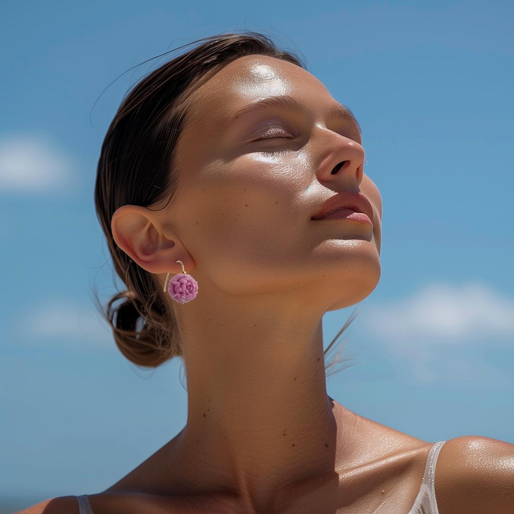Hand carved from rare Pink Carnelian Agate, are like whispered secrets from a forgotten garden. Wearing them, you will feel an aura of mystery and elegance, as though you carry with you a piece of a timeless tale, destined to capture attention and