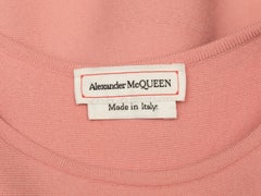 Pink Alexander McQueen Ruffle-Trimmed Mini Dress Size US M