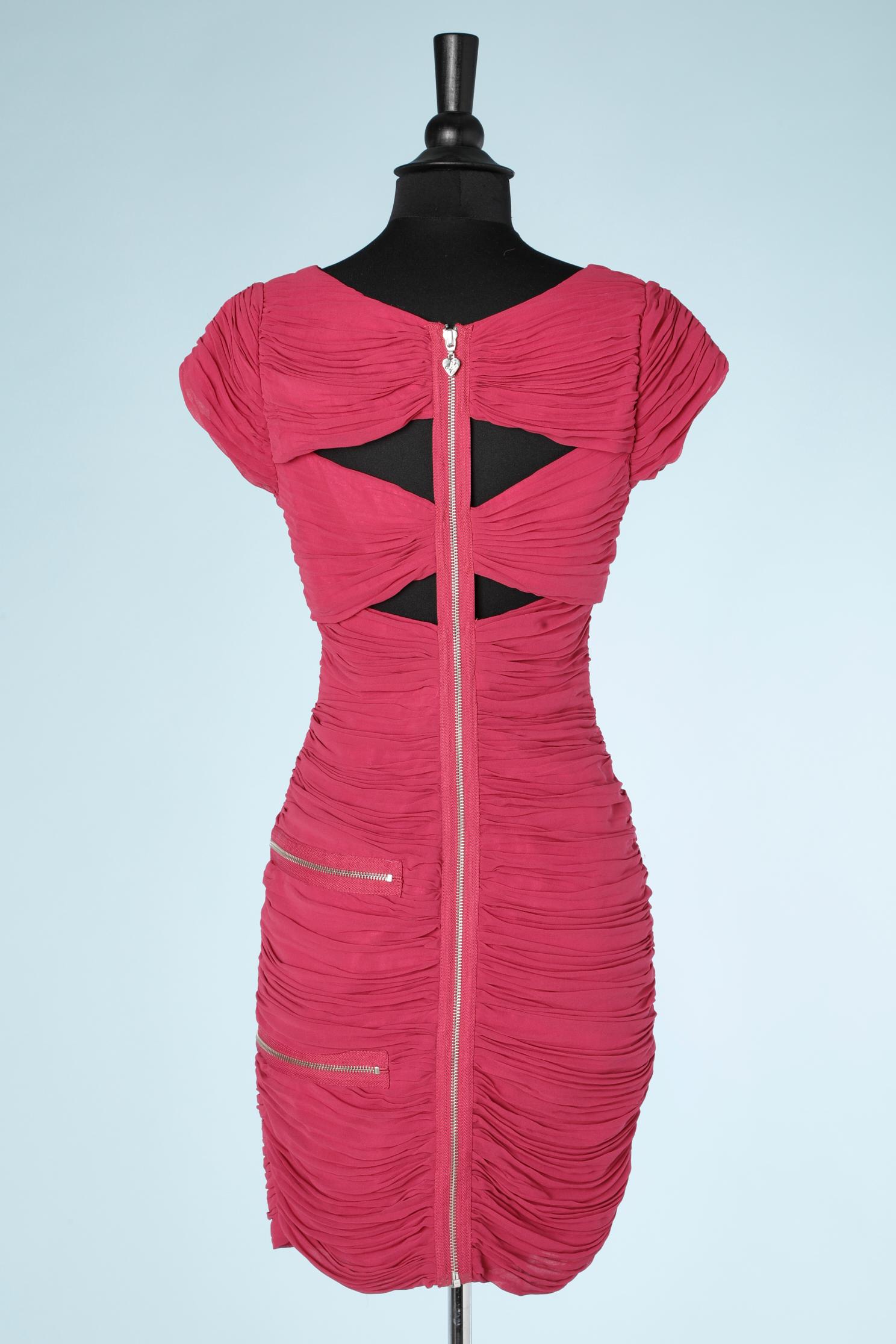 Women's Pink all draped and zipped dress Lipsy London  For Sale