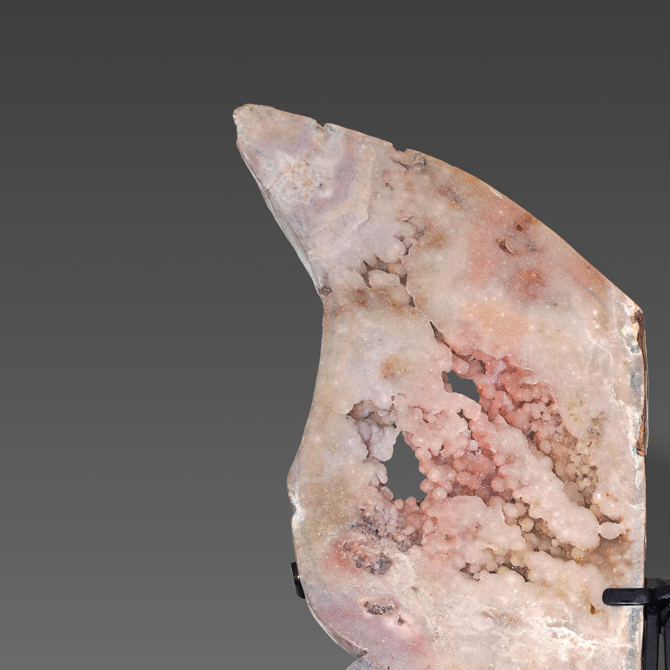 Contemporary Pink Amethyst Butterfly Wings on Stand For Sale