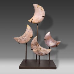 Pink Amethyst Crescent Moon Display