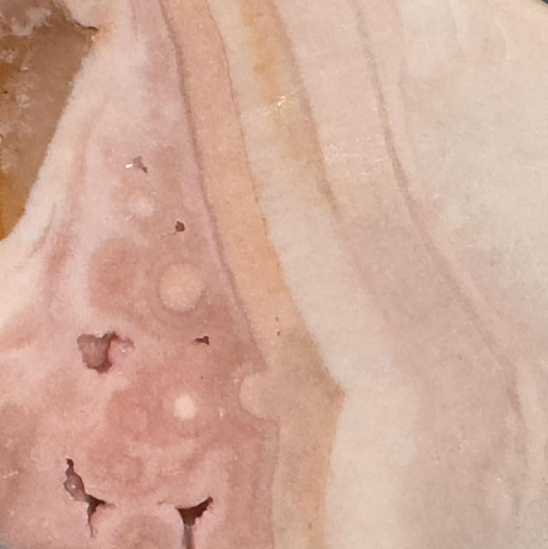 Pink Amethyst Crescent Moon Display For Sale 2