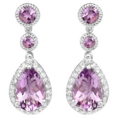 Pendientes colgantes de plata de ley