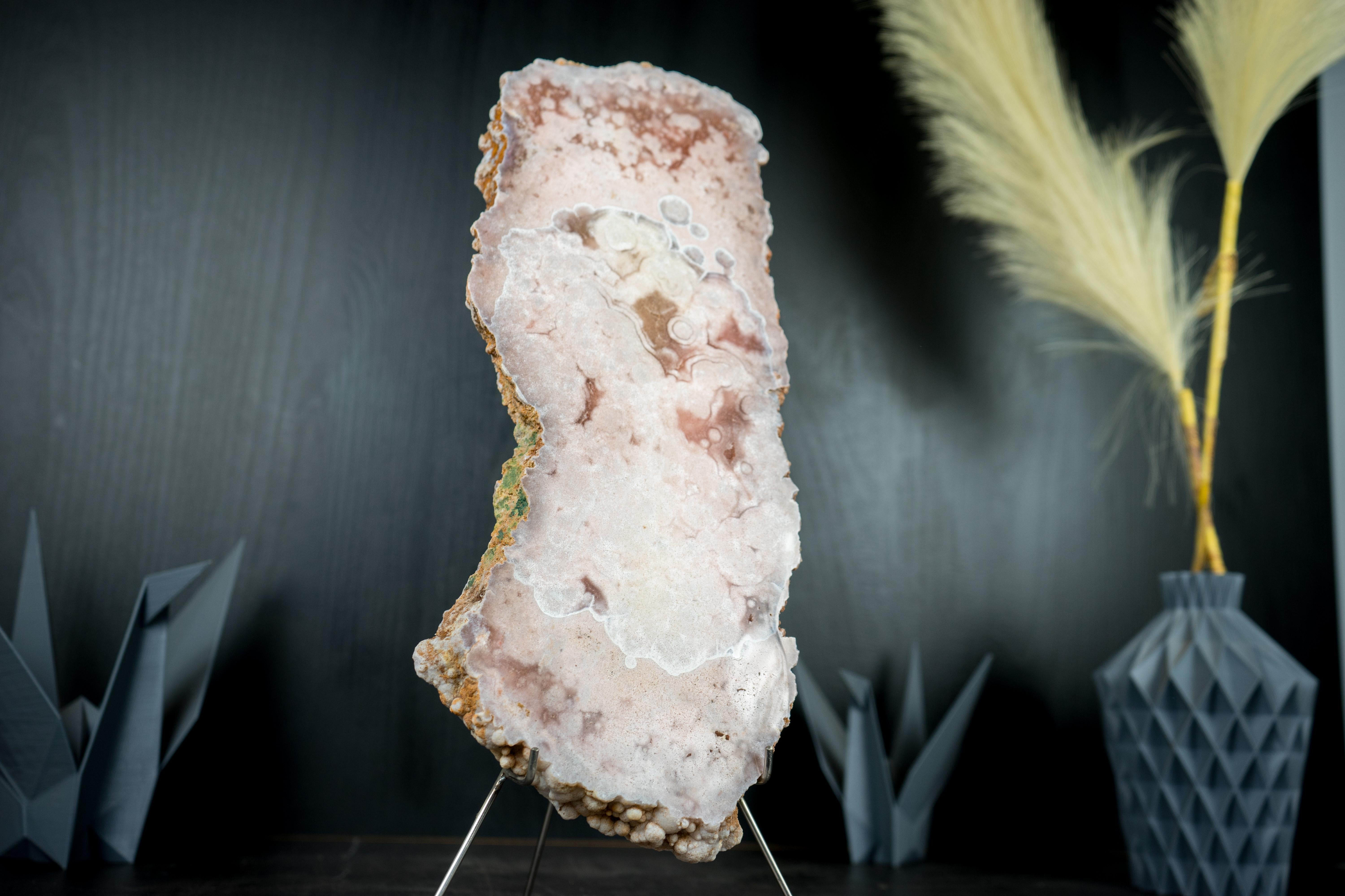 Losa de Geoda de Amatista Rosa, Natural con Cuarzo Rojo y Rosa, Tabla de Doble Cara en venta 4