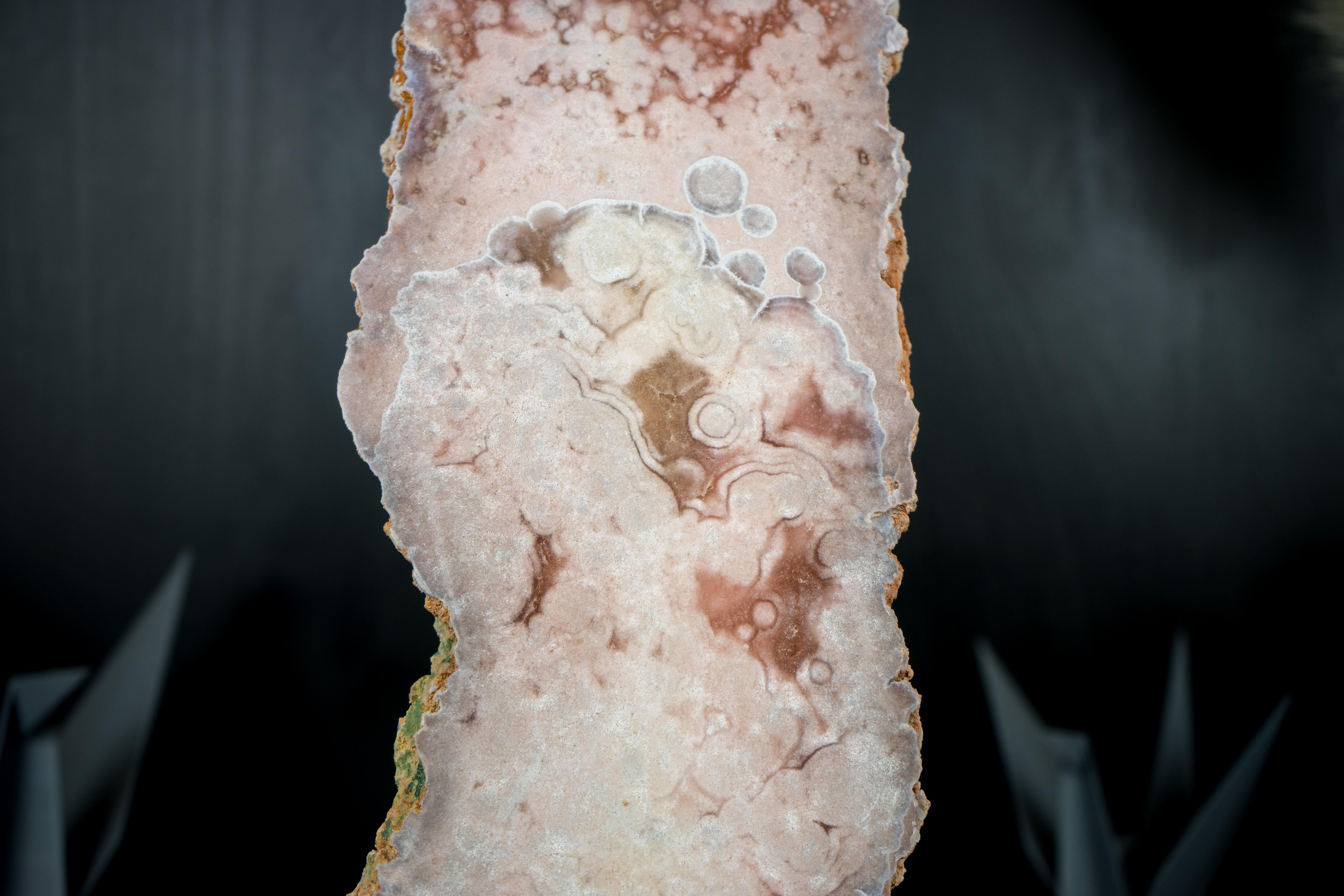 Losa de Geoda de Amatista Rosa, Natural con Cuarzo Rojo y Rosa, Tabla de Doble Cara en venta 3
