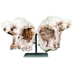 Geode di ametista rosa Wings of Gallery Grade con Galaxy Red e Rose Druzy