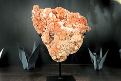 Pink Amethyst Geode with Natural Red Amethyst Druzy with Botryoidal Flowers